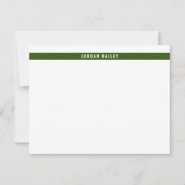 Tarjeta Pequeña Banda moderna profesional técnica verde oscuro