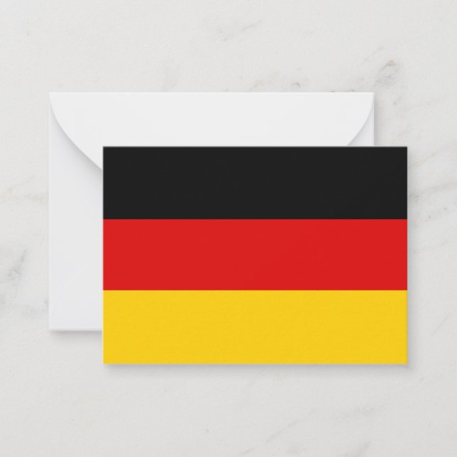 Tarjeta Pequeña Bandera de Alemania (Anverso)