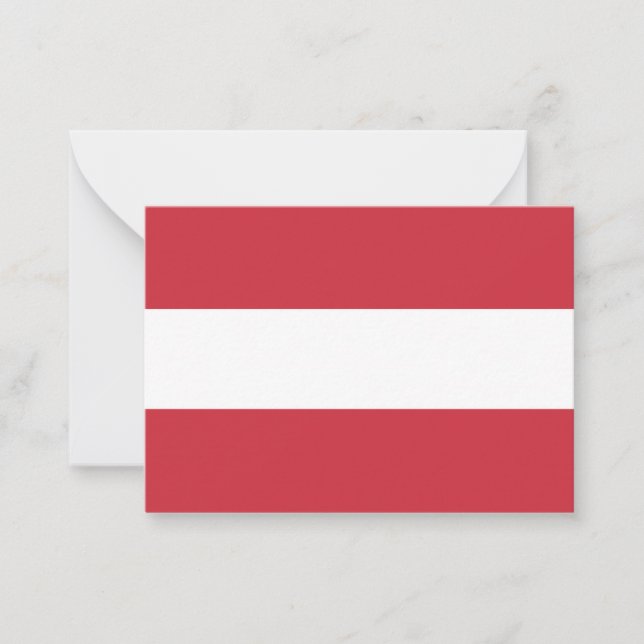 Tarjeta Pequeña Bandera de Austria (Anverso)
