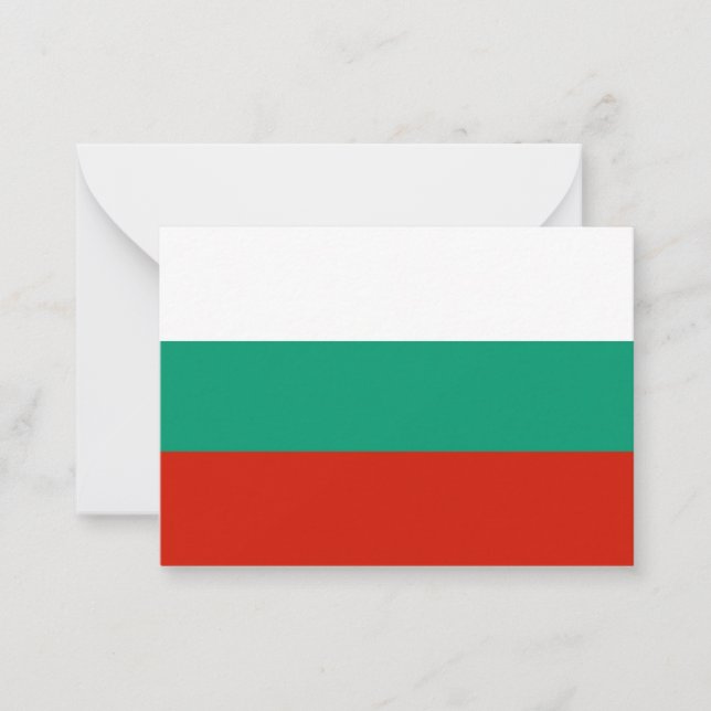 Tarjeta Pequeña Bandera de Bulgaria (Anverso)