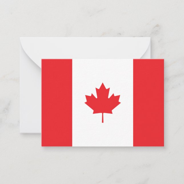 Tarjeta Pequeña Bandera de Canadá (Anverso)
