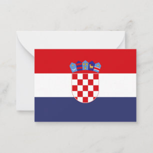 Tarjeta Pequeña Bandera de Croacia
