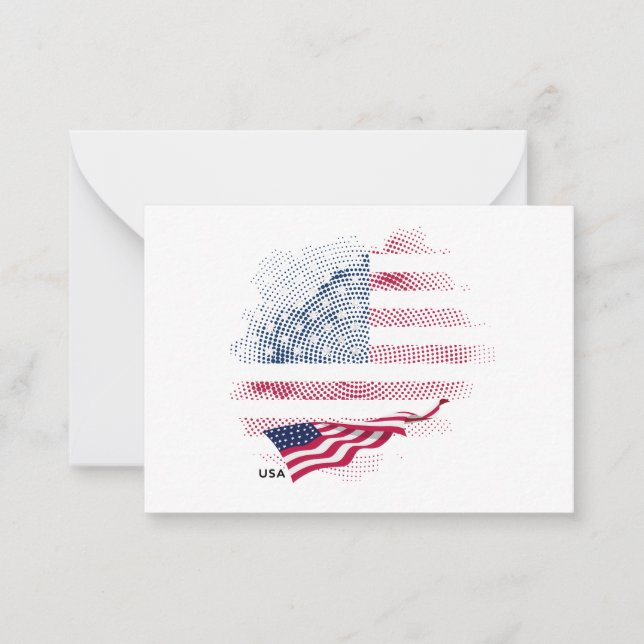 Tarjeta Pequeña bandera de EE. UU. (Anverso)