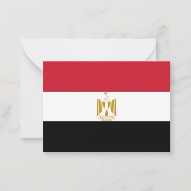 Tarjeta Pequeña Bandera de Egipto (Anverso)
