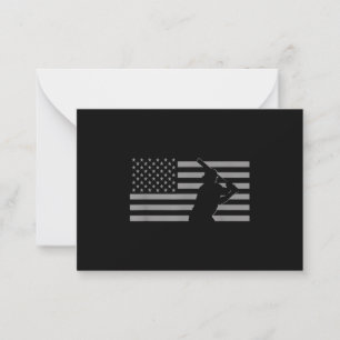 Tarjeta Pequeña Bandera de Estados Unidos de Béisbol