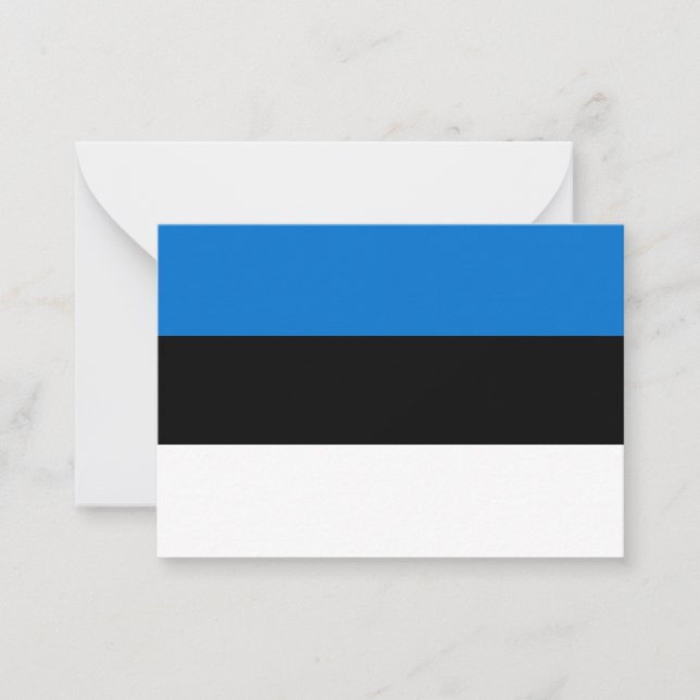 Tarjeta Pequeña Bandera de Estonia (Anverso)