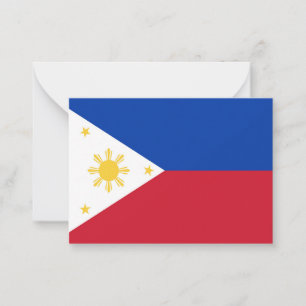 Tarjeta Pequeña Bandera de Filipinas