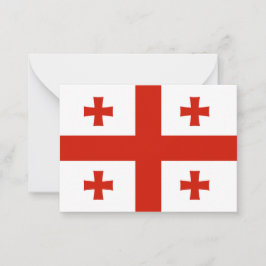 Tarjeta Pequeña Bandera de Georgia