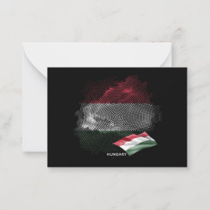 Tarjeta Pequeña bandera de Hungría