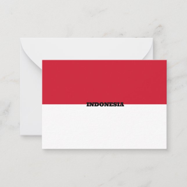 Tarjeta Pequeña Bandera de Indonesia (Anverso)