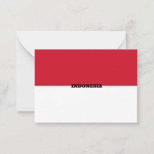 Tarjeta Pequeña Bandera de Indonesia
