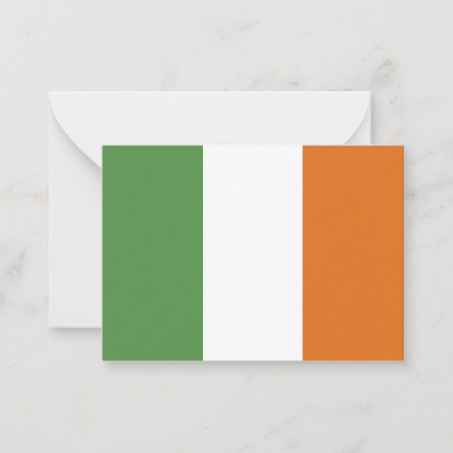 Tarjeta Pequeña Bandera de Irlanda (Anverso)
