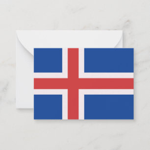 Tarjeta Pequeña Bandera de Islandia