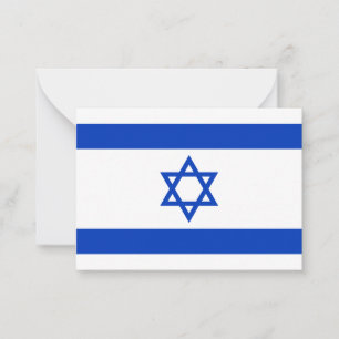 Tarjeta Pequeña Bandera de Israel
