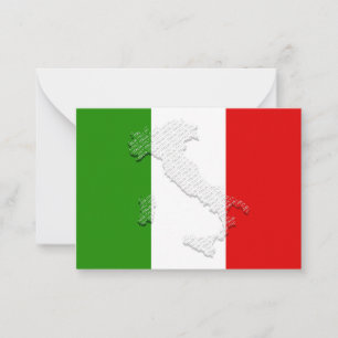 Tarjeta Pequeña Bandera de Italia