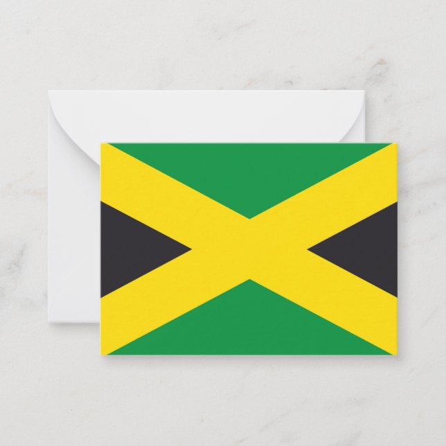 Tarjeta Pequeña Bandera de Jamaica (Anverso)