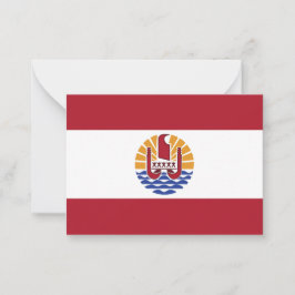 Tarjeta Pequeña Bandera de la Polinesia Francesa