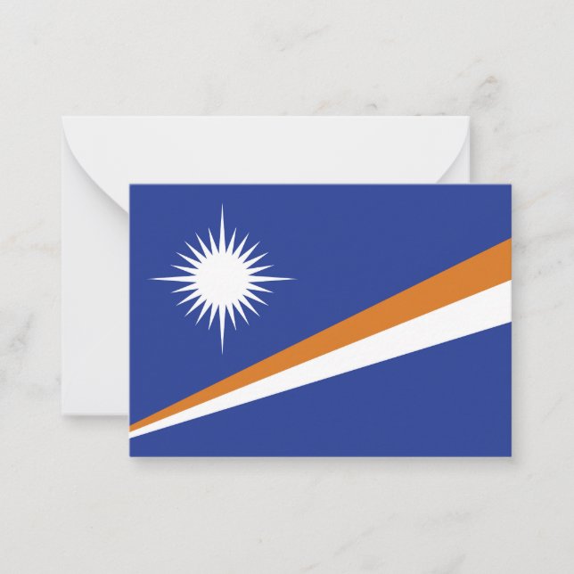 Tarjeta Pequeña Bandera de las Islas Marshall (Anverso)