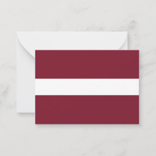 Tarjeta Pequeña Bandera de Letonia