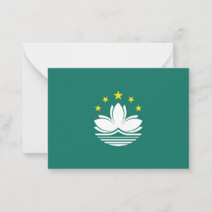 Tarjeta Pequeña Bandera de Macao