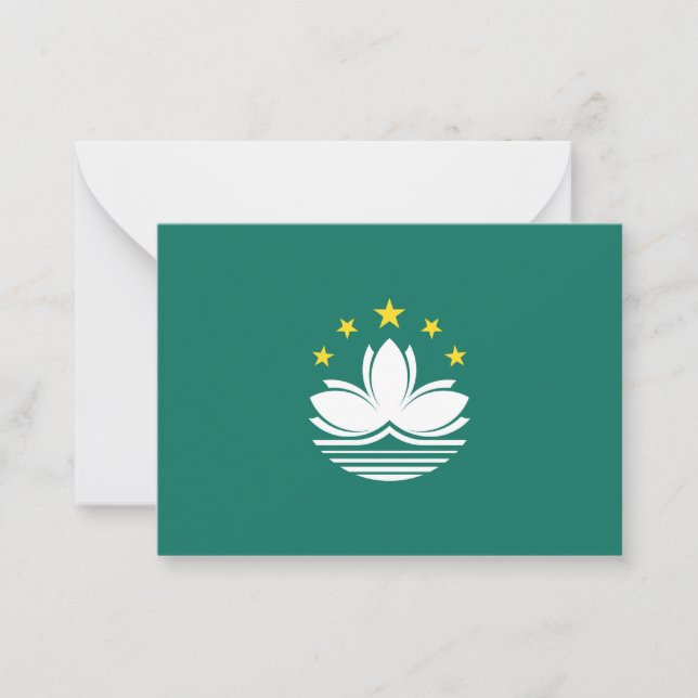 Tarjeta Pequeña Bandera de Macao (Anverso)