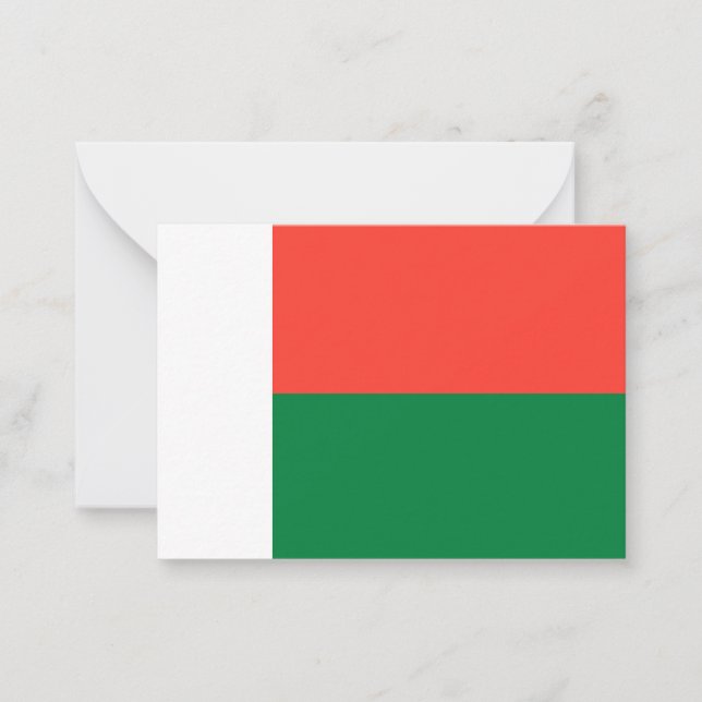 Tarjeta Pequeña Bandera de Madagascar (Anverso)