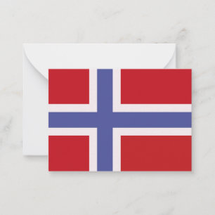 Tarjeta Pequeña Bandera de Noruega