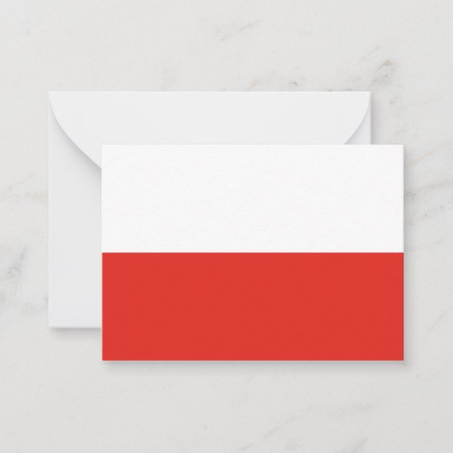 Tarjeta Pequeña Bandera de Polonia (Anverso)