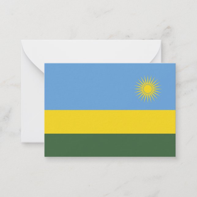 Tarjeta Pequeña Bandera de Ruanda (Anverso)
