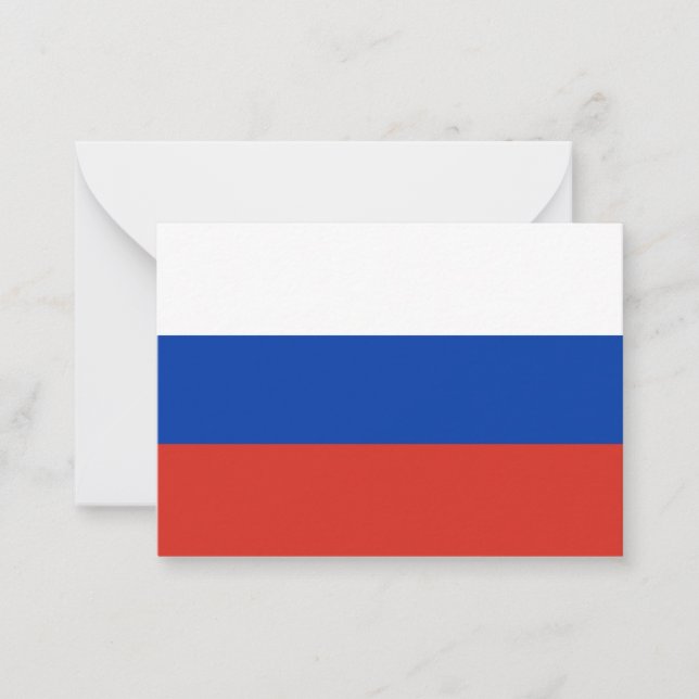 Tarjeta Pequeña Bandera de Rusia (Anverso)