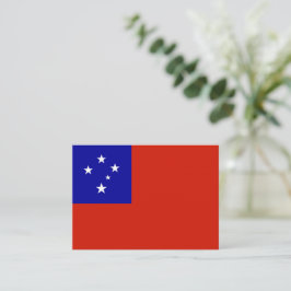 Tarjeta Pequeña Bandera de Samoa