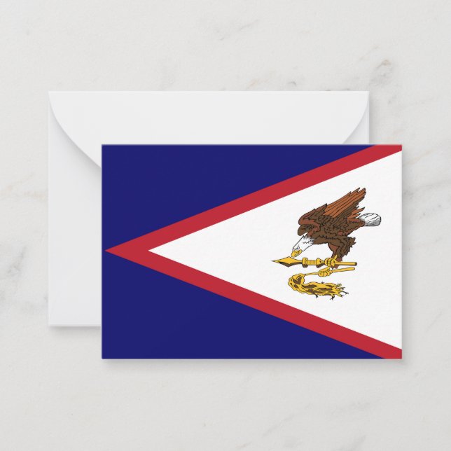 Tarjeta Pequeña Bandera de Samoa Americana (Anverso)