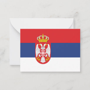 Tarjeta Pequeña Bandera de Serbia