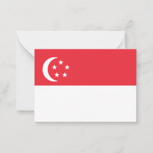 Tarjeta Pequeña Bandera de Singapur