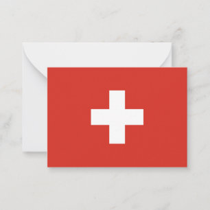Tarjeta Pequeña Bandera de Suiza