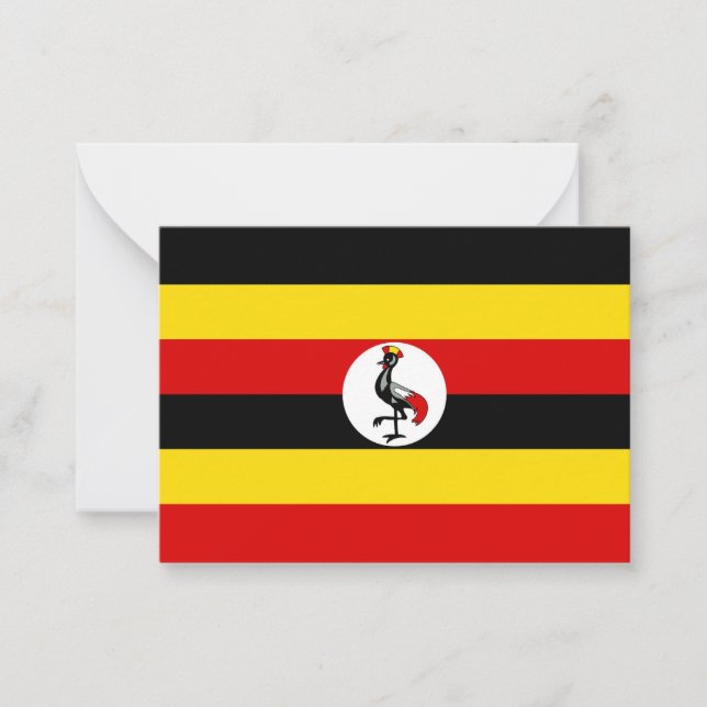 Tarjeta Pequeña Bandera de Uganda (Anverso)
