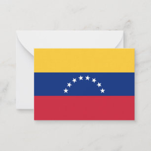 Tarjeta Pequeña Bandera de Venezuela