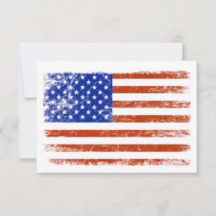 Tarjeta Pequeña Bandera gruesa de Estados Unidos
