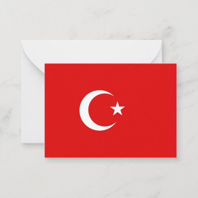 Tarjeta Pequeña Bandera turca (Anverso)