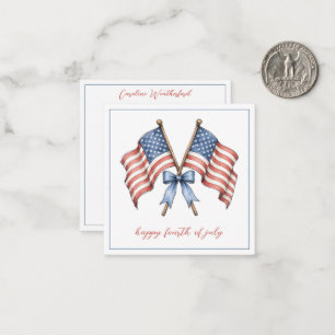 Tarjeta Pequeña Banderas Patrióticas Americanas Cuatro de Julio