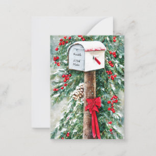 Tarjeta Pequeña Banderín de Navidad personalizado presupuesto Navi