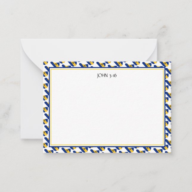 Tarjeta Pequeña BARBADOS Personalizado de las Escrituras Cristiana (Anverso)
