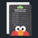 Tarjeta Pequeña Barrio Sésamo | Deseos de Elmo Birthday Chalkboard<br><div class="desc">Celebra el cumpleaños de tu hijo con estas lindas tarjetas de felicitación de cumpleaños de Plaza Sésamo Elmo Chalkboard! © 2024 Sesame Workshop. www.sesamestreet.org</div>