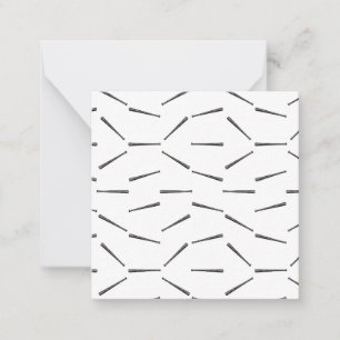 Tarjeta Pequeña Baseball Bats Illustrated Baseball Pattern