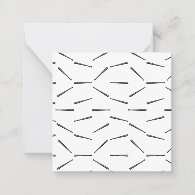 Tarjeta Pequeña Baseball Bats Illustrated Baseball Pattern (Anverso)