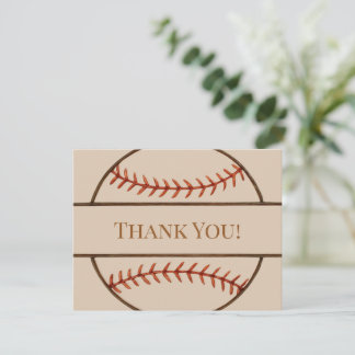 Tarjeta Pequeña Baseball Themed Thank You Cards