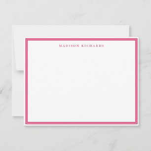 Tarjeta Pequeña Básico con borde rosa personalizado