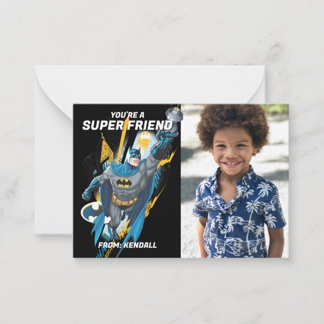 Tarjeta Pequeña Batman Feliz Día de San Valentín (Anverso)