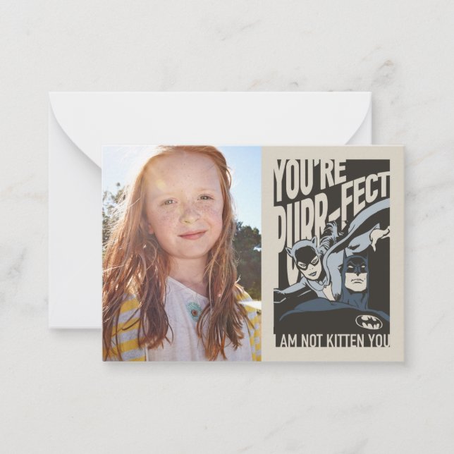 Tarjeta Pequeña Batman Valentine | Gatúbela - Eres Perfectamente S (Anverso)