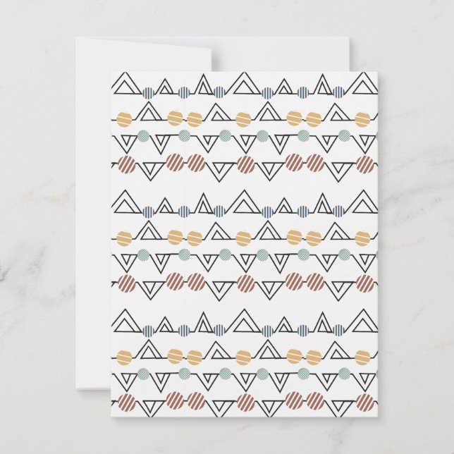 Tarjeta Pequeña Bauhaus Triangles (Anverso)